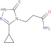 3-(3-Cyclopropyl-5-sulfanyl-4H-1,2,4-triazol-4-yl)propanamide