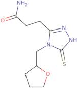 3-[4-(Oxolan-2-ylmethyl)-5-sulfanyl-4H-1,2,4-triazol-3-yl]propanamide