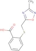 2-{[(3-Methyl-1,2,4-oxadiazol-5-yl)methyl]sulfanyl}benzoic acid
