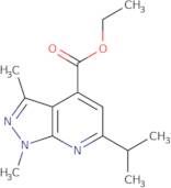 Ethyl 1,3-dimethyl-6-(propan-2-yl)-1H-pyrazolo[3,4-b]pyridine-4-carboxylate