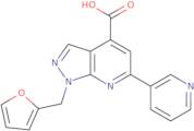 1-(Furan-2-ylmethyl)-6-(pyridin-3-yl)-1H-pyrazolo[3,4-b]pyridine-4-carboxylic acid