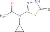 N-Cyclopropyl-N-(5-sulfanyl-1,3,4-thiadiazol-2-yl)acetamide