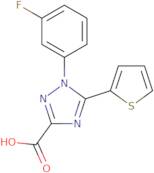 1-(3-Fluorophenyl)-5-(thiophen-2-yl)-1H-1,2,4-triazole-3-carboxylic acid