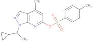 1-(1-Cyclopropylethyl)-4-methyl-1H-pyrazolo[3,4-b]pyridin-6-yl 4-methylbenzene-1-sulfonate