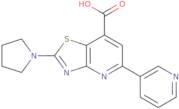 5-(Pyridin-3-yl)-2-(pyrrolidin-1-yl)-[1,3]thiazolo[4,5-b]pyridine-7-carboxylic acid