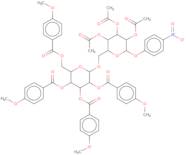 4-Nitrophenyl 2,3,4-tri-O-acetyl-6-O-(2,3,4,6-tetra-O-[4-methoxybenzyl]-a-D-glucopyranosyl)-a-D-gl…