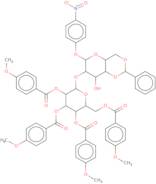 4-Nitrophenyl 4,6-benzylidene-2-O-(2,3,4,6-tetra-O-[4-methoxybenzyl]-a-D-glucopyranosyl)-a-D-glucopyranoside