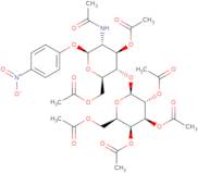 4-Nitrophenyl 2-acetamido-3,6-di-O-acetyl-4-O-(2,3,4,6-tetra-O-acetyl-b-D-galactopyranosyl)-2-de...