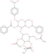 4-Nitrophenyl 3-O-(2,3,4,6-tetra-O-acetyl-a-D-mannopyranosyl)-2-O-benzoyl-4,6-O-benzylidene-a-D-ma…