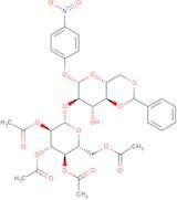 4-Nitrophenyl 2-O-(2,3,4,6-tetra-O-acetyl-b-D-glucopyranosyl)-4,6-O-benzylidene-b-D-glucopyranoside