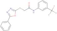 2-[(5-Phenyl-1,3,4-oxadiazol-2-yl)sulfanyl]-N-[3-(trifluoromethyl)phenyl]acetamide