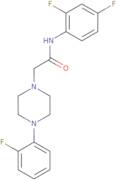 N-(2,4-difluorophenyl)-2-(4-(2-fluorophenyl)piperazinyl)ethanamide