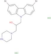 1-(3,6-Dibromo-9H-carbazol-9-yl)-3-(piperazin-1-yl)propan-2-ol dihydrochloride