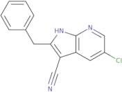 2-Benzyl-5-chloro-1H-pyrrolo[2,3-b]pyridine-3-carbonitrile