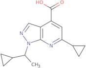 6-Cyclopropyl-1-(1-cyclopropylethyl)-1H-pyrazolo[3,4-b]pyridine-4-carboxylic acid