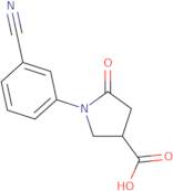 1-(3-Cyanophenyl)-5-oxopyrrolidine-3-carboxylic acid