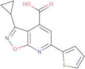 3-Cyclopropyl-6-(thiophen-2-yl)-[1,2]oxazolo[5,4-b]pyridine-4-carboxylic acid