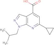 6-Cyclopropyl-1-(2-methylpropyl)-1H-pyrazolo[3,4-b]pyridine-4-carboxylic acid