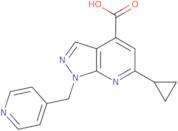 6-Cyclopropyl-1-(pyridin-4-ylmethyl)-1H-pyrazolo[3,4-b]pyridine-4-carboxylic acid