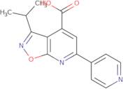 3-(Propan-2-yl)-6-(pyridin-4-yl)-[1,2]oxazolo[5,4-b]pyridine-4-carboxylic acid