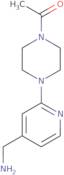 1-{4-[4-(Aminomethyl)pyridin-2-yl]piperazin-1-yl}ethan-1-one