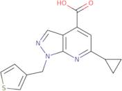 6-Cyclopropyl-1-(thiophen-3-ylmethyl)-1H-pyrazolo[3,4-b]pyridine-4-carboxylic acid