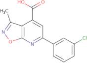 6-(3-Chlorophenyl)-3-methyl-[1,2]oxazolo[5,4-b]pyridine-4-carboxylic acid