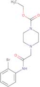 ethyl 4-((N-(2-bromophenyl)carbamoyl)methyl)piperazinecarboxylate