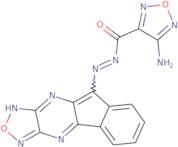 4-Amino-N'-{13-oxa-10,12,14,16-tetraazatetracyclo[7.7.0.0^{2,7}.0^{11,15}]hexadeca-1(16),2,4,6,9,11,14-heptaen-8-ylidene}-1,2,5-oxad iazole-3-carbohydrazide