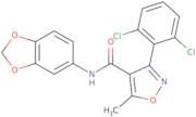 N-benzo[3,4-d]1,3-dioxolen-5-yl(3-(2,6-dichlorophenyl)-5-methylisoxazol-4-yl)formamide