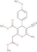 Methyl 6-amino-5-cyano-2-(2-methoxy-2-oxoethyl)-4-(4-methoxyphenyl)-4H-pyran-3-carboxylate