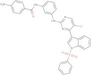 4-Amino-N-(3-((5-chloro-4-(1-(phenylsulfonyl)-1H-indol-3-yl)pyrimidin-2-yl)amino)phenyl)benzamide