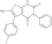 5-(4-Fluorophenyl)-6-methyl-3-phenyl-2-sulfanyl-3H,4H-thieno[2,3-d]pyrimidin-4-one