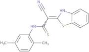 2-(1,3-Benzothiazol-2-yl)-3-[(2,5-dimethylphenyl)amino]-3-sulfanylprop-2-enenitrile