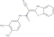 2-(1,3-Benzothiazol-2-yl)-3-[(3,4-dimethylphenyl)amino]-3-sulfanylprop-2-enenitrile