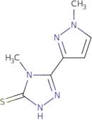 4-Methyl-5-(1-methyl-1H-pyrazol-3-yl)-4H-[1,2,4]triazole-3-thiol