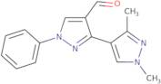 1',3'-Dimethyl-1-phenyl-1H,1'H-3,4'-bipyrazole-4-carbaldehyde