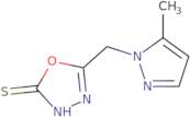 5-[(5-Methyl-1H-pyrazol-1-yl)methyl]-1,3,4-oxadiazole-2-thiol