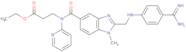 Beta-alanine, N-[[2-[[[4-(aminoiminomethyl)phenyl]amino]methyl]-1-methyl-1H-benzimidazol-5-yl]carbonyl]-N-2-pyridinyl-, ethyl ester