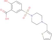 2-Hydroxy-5-[4-(thiophen-2-ylmethyl)piperazin-1-yl]sulfonylbenzoic acid