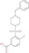 3-[(4-Benzylpiperazin-1-yl)sulfonyl]-4-fluorobenzoic acid