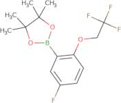 2-[5-Fluoro-2-(2,2,2-trifluoroethoxy)phenyl]-4,4,5,5-tetramethyl-1,3,2-dioxaborolane