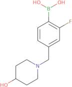 (2-Fluoro-4-((4-hydroxypiperidin-1-yl)methyl)phenyl)boronic acid