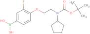 (4-(2-((tert-Butoxycarbonyl)(cyclopentyl)amino)ethoxy)-3-fluorophenyl)boronic acid