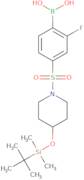 (4-((4-((tert-Butyldimethylsilyl)oxy)piperidin-1-yl)sulfonyl)-2-fluorophenyl)boronic acid