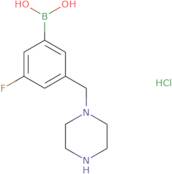 (3-fluoro-5-(piperazin-1-ylmethyl)phenyl)boronic acid hydrochloride