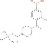 (4-(4-(tert-Butoxycarbonyl)piperazine-1-carbonyl)-3-chlorophenyl)boronic acid