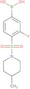 (3-Fluoro-4-((4-methylpiperidin-1-yl)sulfonyl)phenyl)boronic acid