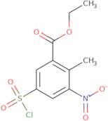 Ethyl 5-(chlorosulfonyl)-2-methyl-3-nitrobenzoate