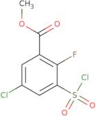 Methyl 5-chloro-3-(chlorosulfonyl)-2-fluorobenzoate